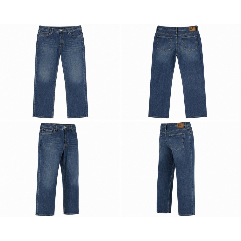 Banana Republic Mens Straight Leg Jeans 42x36 Blue Medium Wash Cotton Americana